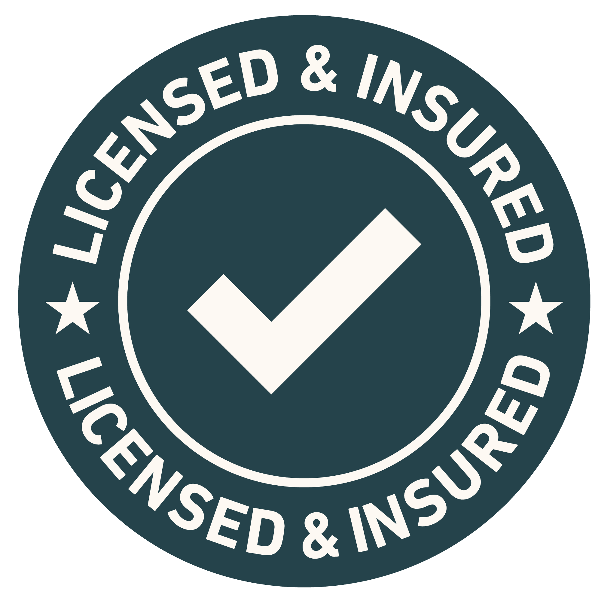 licensed and insured painting company badge