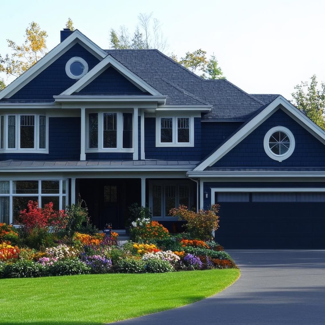 professionally painted home exterior